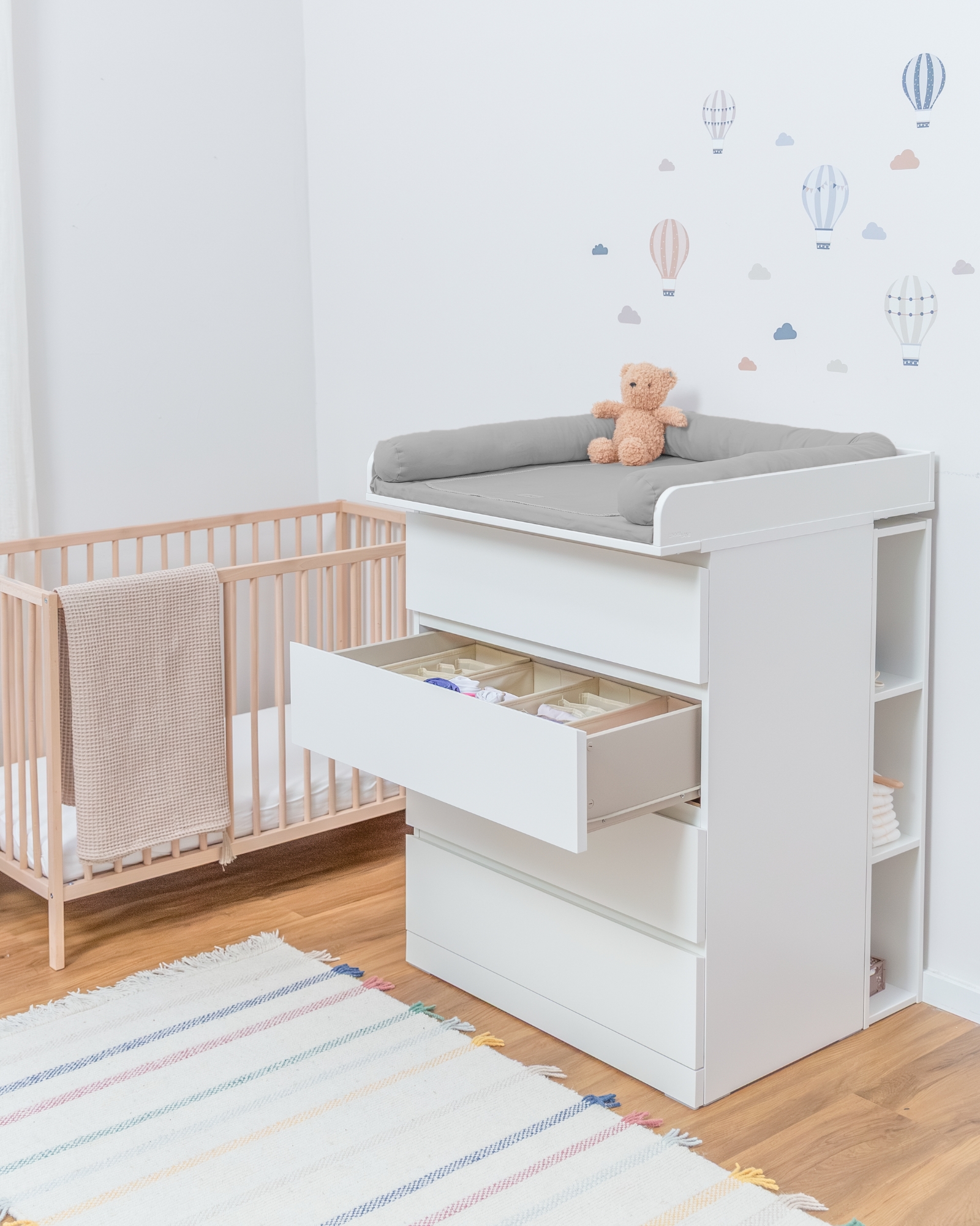 baby dresser, changing table, toddler bed, nursery storage, wooden furniture