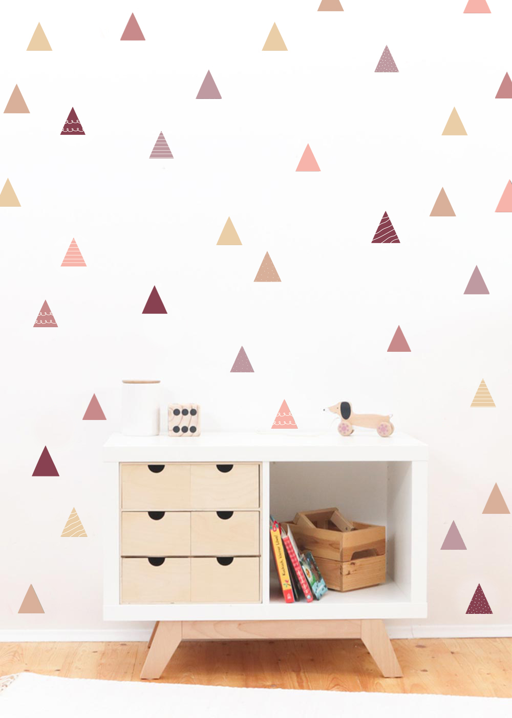 stickerset wand moebel dreiecke rosenholz 2 stickerset wand moebel dreiecke rosenholz 2