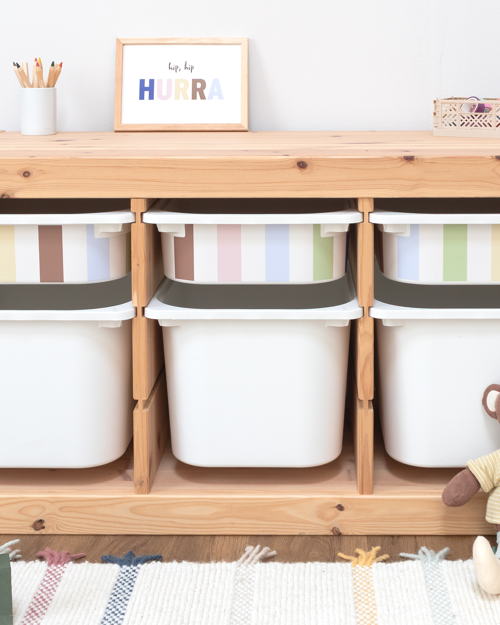 klebefolie ikea trofast box klein kopfseite vichy streifig bunt 3er Set 2 klebefolie ikea trofast box klein kopfseite vichy streifig bunt 3er Set 2