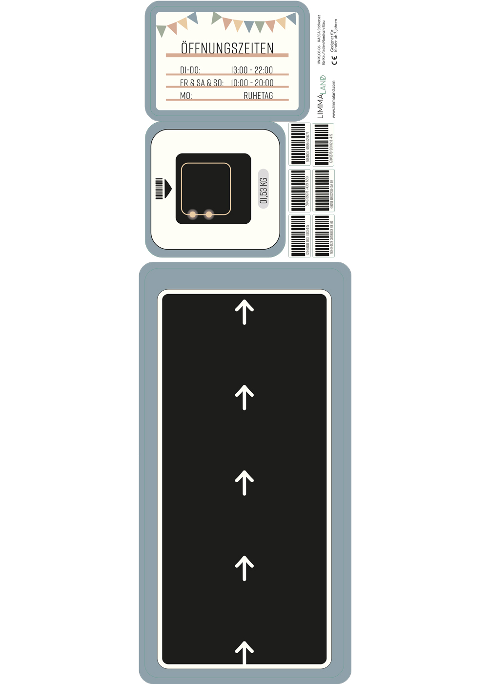 stickerset zubehoer ikea kaufladen kassa nordisch blau 99 stickerset zubehoer ikea kaufladen kassa nordisch blau 99