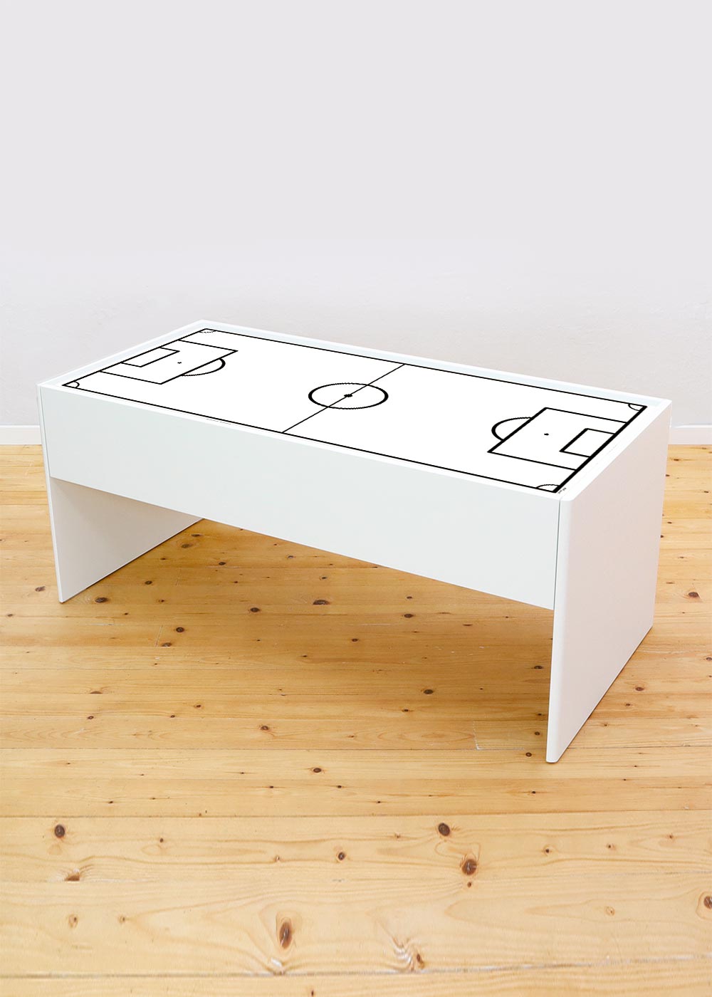 Ikea Dundra Spieltisch Fussballfeld weiss Komplettansicht