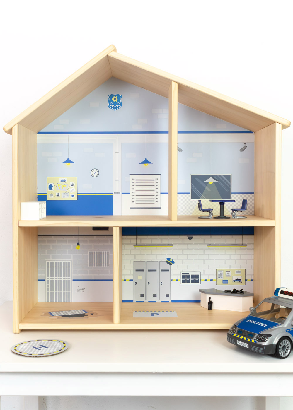 klebefolie ikea flisat puppenhaus tapete polizei 01