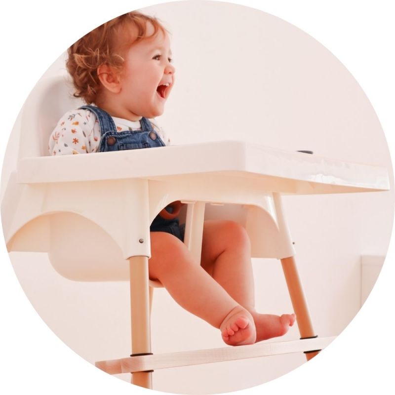 Repose-pieds Réglable Pour Chaise Haute Bébé – En Bois, Hauteur Ajustable Sans Outil (anneaux élastiques), Antidérapant, Ergonomique